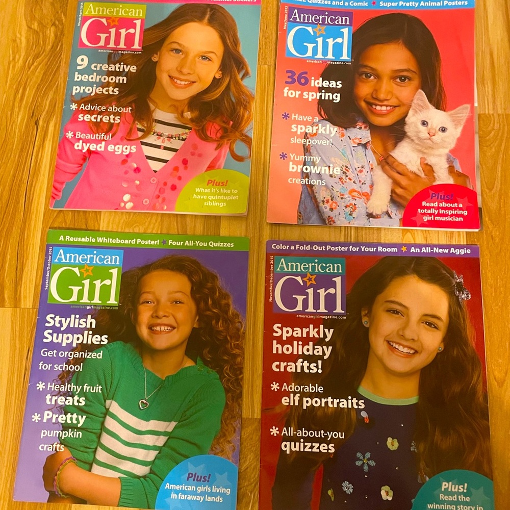 RARE 4 issues of AG American Girl Magazine 2015